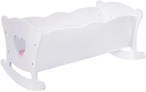 Juguete Cuna de Muñecas - Juego De Muebles De Guardería Divertido Y Bonito De Madera,Cuna Balancín para Muñecas,para Niños, Preescolares Y Estudiantes De Jardín De Infancia