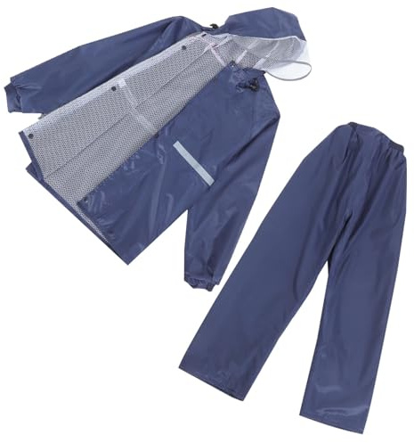 NUOBESTY Tuta Antipioggia Moto Unisex Design Doppio Strato Separabile, Tessuto Oxford Resistente e Rete Interna, per Attività Outdoor e Guida Motociclistica