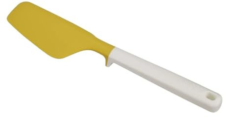 Joseph Joseph Elevate Spatola per Uova con Appoggio Integrato, in Silicone, Flessibile e Resistente al Calore, Antiaderente, Giallo