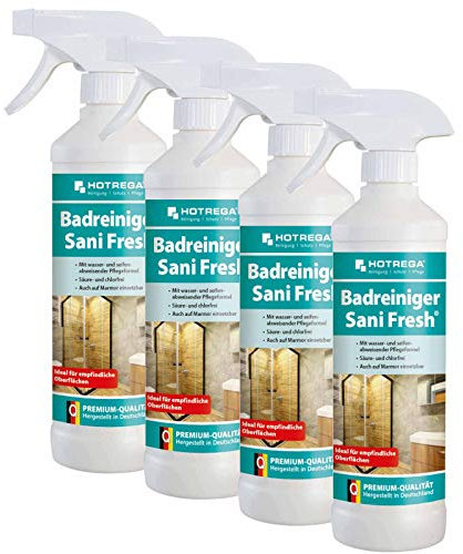 HOTREGA Badreiniger Sani Fresh 2000 ml - Gebrauchsfertiger, materialschonender Kalk- & Seifenentferner für Bad & WC