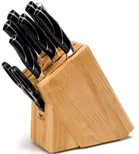 HSF Coltello in Legno massello Titolare della Famiglia Coltello da Cucina Strumento di stoccaggio cremagliera Coltello da Cucina cremagliera Coltello Forniture Ceppi portacoltelli Vuoti
