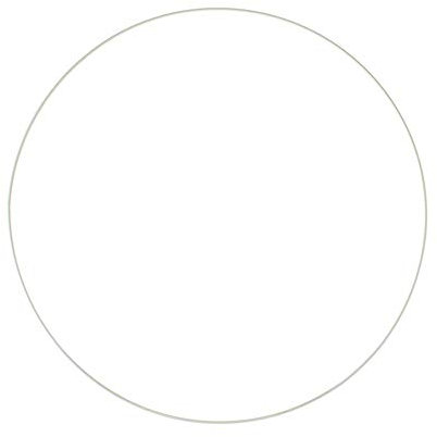 GLOREX 6 1294 212 - Anello in metallo per il crafting con diametro di circa 50 cm, rivestito di bianco, per acchiappasogni, macramè, decorazione murale e floricoltura