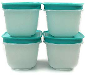 Tupperware Gefrier Behälter 170 ml weiß Minze (4) EIS-Kristall Dose Eiskristall Gefrier-Behälter