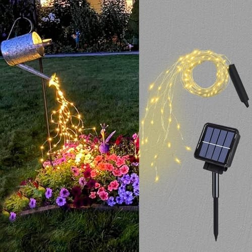 ZNYCYE Solar Waterfall Fairy String Lights 200LED