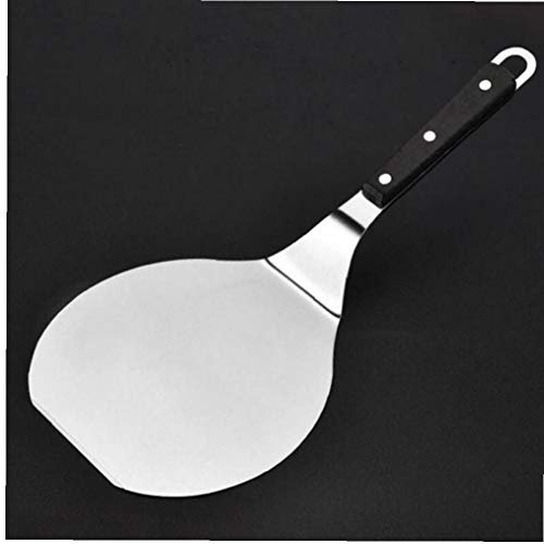 TOSSPER 1pc Pizza Ronde en Acier Inoxydable Peel, Pelle Paddle Cuisson Gâteau Lifter Transfert Plateau pour Cuisson Pizza Maison Pain Gâteau