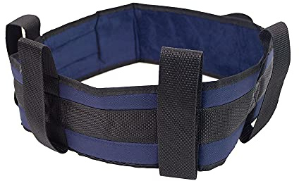 Mobiclinic, Transferstützgürtel, Transfergürtel für erwachsene, Europäische marke, Vom stuhl ins bett, Gürtel mit 4 schlaufen, Transferschlinge, Farbe: blau, Einheitsgröße