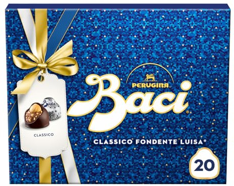 BACI PERUGINA Classico Cioccolatini Fondenti ripieni al Gianduia, Scatola Regalo 250g