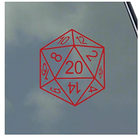 20-Sided Dice Vinyl Sticker Decal Roleplaying Game Role Play RPG Pen and Paper
