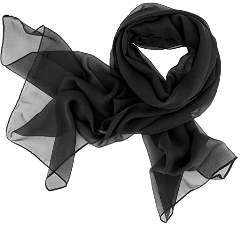 DOLCE ABBRACCIO by RiemTEX Damen Schal Tuch Stola elegante Schals und Tücher Verona aus Chiffon (Schwarz)