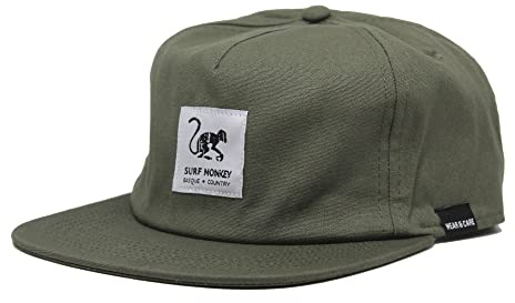 Surf Monkey 5-Panel-Mütze für Herren und Damen, 100 % Bio-Baumwolle, Einheitsgröße