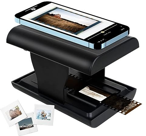 NGARY Scanner Mobile per Pellicole, Scanner per Diapositive E Negativi da 35 Mm / 135 Mm, Supporta L'anteprima Dell'immagine, Le Funzioni di Riproduzione E Modifica, Adatto per Smartphone