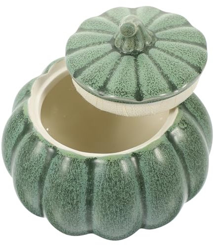 Luxshiny Ciotola Di Zuppa Di Zucca In Ceramica Con Coperchio 150Ml Ciotola Di Riso Al Vapore Di Halloween Stufato Vaso Di Uova Piatto Di Condimento Piatto Dessert Contenitore Per