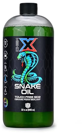 Chem-X Snake Oil Venom: Touch Free Graphene Foam Sealant - Spray On Rinse Off, Hydrophobic Gloss Finish, Long-Lasting Protection, Safe on Paint, Glass, Trim, Wheels, and More - 32oz