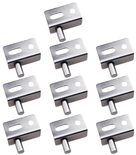 10 Stück Scharnier für Holztür aus Eisen in Silber, Einfache Ausführung | Holz Türen, 2 Stück pro Packung, Geeignet für Wohnzimmer und Schlafzimmer, Leicht zu Montieren