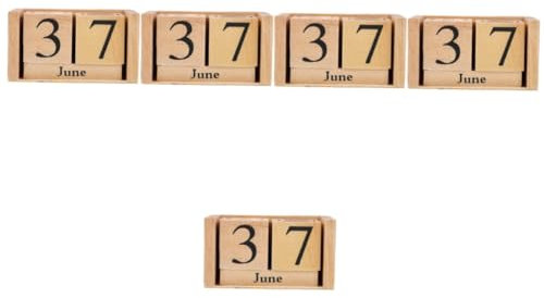Operitacx 5stücke Holz Tischkalender Im Europäischen Stil Zeitloser Dekorativer Tischkalender Mit Einstellbaren Holzblöcken Für Ihr Büro Und Zuhause Praktische Und Stilvolle Tischdeko