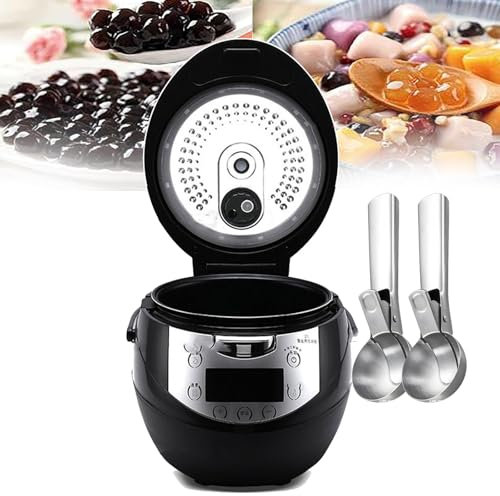 forplubossmmp Mijoteuse Automatique Pearl Pot | Machine À Thé À Bulles Antiadhésive Pearl Pot avec 2 Cuillères | Cuiseur Électrique Pearl Pot Pearl À Écran Tactile pour Salons De Thé Au Lait,Cafés 6l