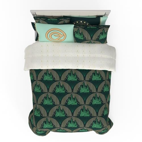 Franco Collectibles Wicked Lux Bedding - Juego de edredón y sábanas Reversible súper Suave de 7 Piezas con Funda, tamaño Queen, (Producto Oficial)