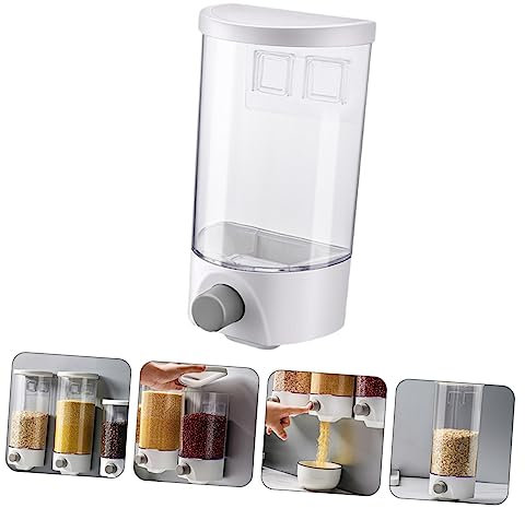 DECHOUS Wall Mounted Storage Jar 1l Coarse Cereal Storage Container Press-seal Lid Kitchen Organizer for Pantry
