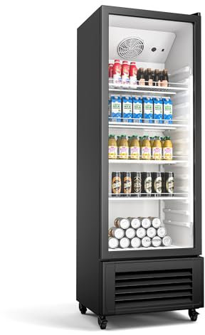 Klarstein GrandCooler 270L Getränkekühlschrank - Doppelt Verglaste Tür, LED-Beleuchtung, Mechanischer Thermostat, 0 °C bis 10 °C, 4 Räder, Energieklasse B