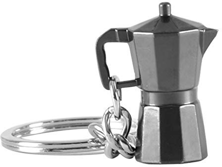 Coffee Tamper Keyring Key Chain Ring Coffee Accessories Moka Pot 2x2x2cm