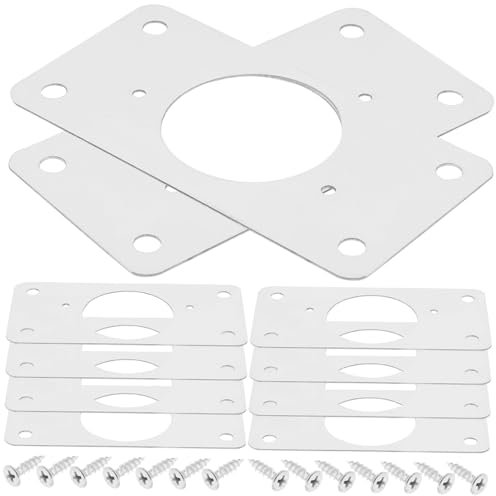SEWOART Lot De 10 Plaques De Réparation Pour Charnières De Placard En Acier Inoxydable Pour Porte
