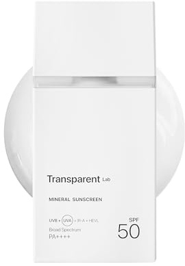Transparent Lab Mineral Sunscreen SPF50 100 ml – Protector Solar 100% Mineral con Óxido de Zinc, Péptidos y Colágeno, Cobertura Ligera, Protección UVA/UVB y Luz Azul, Acción Antiedad