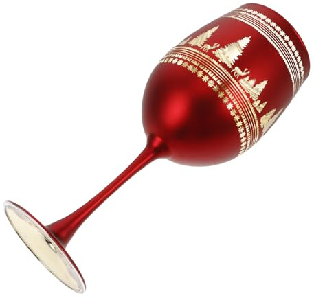 UTHCLO Calici Di Natale in Vetro Con Stelo, Bicchieri Da Vino Decorativi a Tema Albero Di Natale, Calici Versatili Per Degustazione Di Vino e Cocktail, Per Feste Natalizie e Regali
