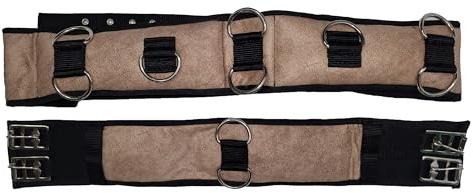 Brama West Longiergurt Pferd | 14 Ringe gepolstert verstellbar Neopren | für Longieren & Doppellonge (Full)