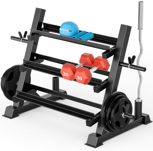 Dripex 3/5 Ebenen hantelständer kurzhanteln, Passend zu Hanteln, Kettlebells, Langhanteln,Max.500kg Einstellbar hantel ständer, Platzsparendes Fitness-Rack für Zuhause(keine Hanteln) (135 x 59 x 91cm)
