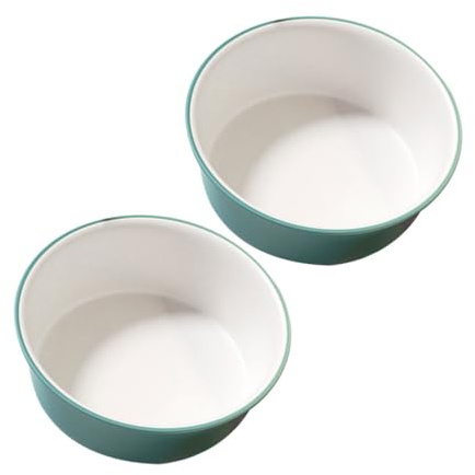 Healeved Lot De 2 Bassines En Plastique Moyen Format Bicolore Vert Et Blanc Multifonction, Lavabos Pour Visage, Pieds, Linge Cuisine, Usage Ménager Polyvalent