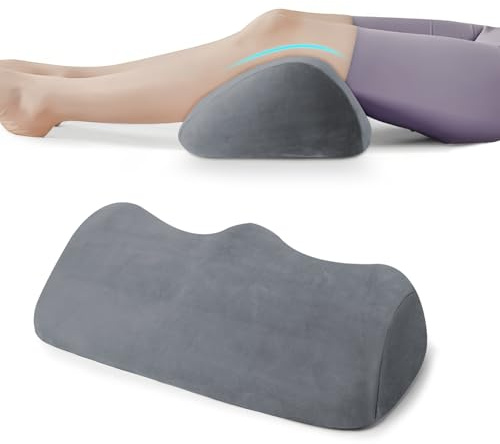SeiriHelper Ergonomie Kniekissen für Schlafen, Klein Venenkissen Beinhochlagerungskissen, Memory-Schaum Lagerungskissen für Knie und Beine 50 * 30 * 14.5 cm (Dunkelgrau)