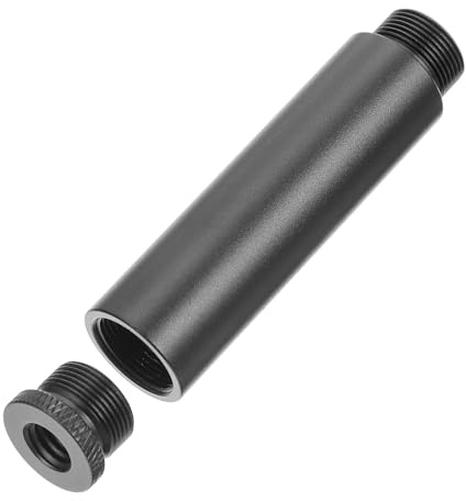 Mikrofonstativ mit Schraube aus Aluminium Verlängerungsrohr, Schwarz | 1 Satz, Einfache Montage und Zerlegbar, für Tischständer und Armhalterung