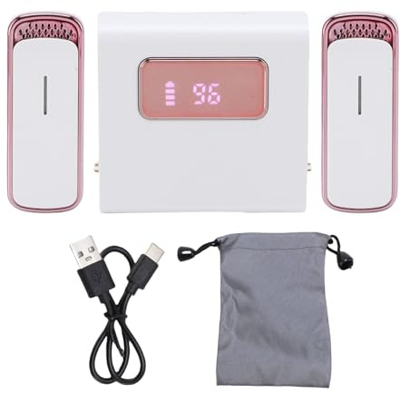 ZIXINNKC Microfono Wireless da 1 a 2 con riduzione del Rumore, Modello lavalier, Ideale per registrazioni Video, Streaming Live e utilizzo all'aperto.
