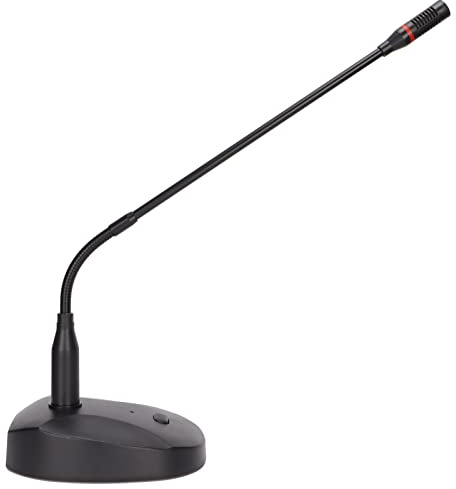 Leftwei Microfono per Conferenza Omnidirezionale, Microfono da Tavolo con Pickup a 360 Gradi, con Riduzione del Rumore con Indicatore LED, Ideale per Webcast, Registrazione Radio e Conferenze