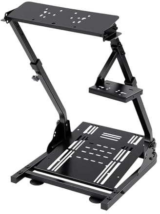 Xigner Faltbare Lenkradständer 53-78cm Rennlenkradständer Lenkrad Ständer Verstellbares Lenkradhalterung Racing Simulator Kompatibel mit meisten handelsüblichen Rennspiel-Lenkrädern und -Pedalen