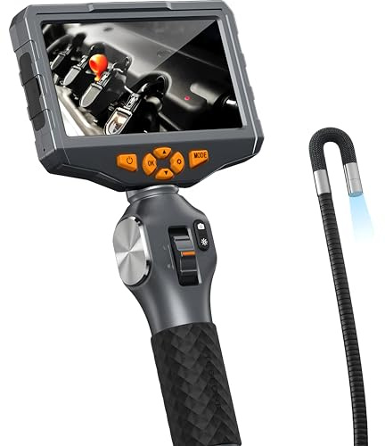 Artikulierende Endoskope TD500, 3,9/8,5 mm Einzel-/Doppel-Linsen-Inspektionskamera, All-in-One-artikulierbare Inspektionskamera, 1920x1080 Auflösung Fotos & Videos (Einzel-Linse-8,5mm-1,55)