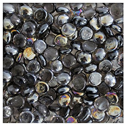 Kieskönig 1kg Glasnuggets 12/20 mm Silbergrau irisierend