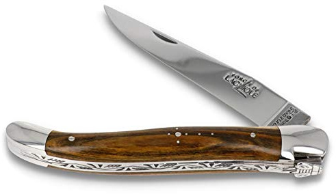 Forge De Laguiole Taschenmesser - 11 cm - Griff Pistazie - Klinge 9 cm und Backen glänzend - Hochwertiges Messer Frankreich