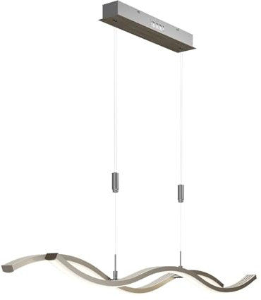 Lucande LED Mairia dimmbar (Modern) in Alu aus Aluminium (1 flammig,) Wohnzimmerleuchte