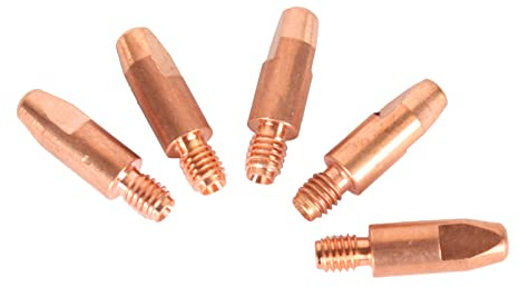 WELDINGER Stromdüsen M6 0,9x28 mm für Fülldraht MIG MAG Brenner MB 25 5er-Pack Schweißzubehör Düsen