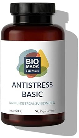 BIOMADA Antistress BASIC Mikronährstoffe Hochdosiert 90 Kapseln Glutenfrei Laktosefrei Vegan Nahrungsergänzungsmittel