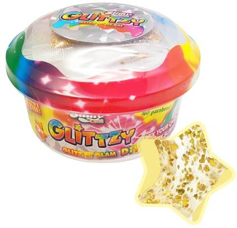 Slimy Glittzy DIY 120g - Original Slime Spielmasse für Kinder, der glitzerndste Schleim Aller Zeiten zum Selbermischen, elastische Spielknete (Spielzeug ab 3 Jahre)