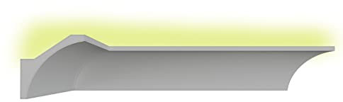 Stuck Dekorbau Styroporleiste Lichtprofile Decken Leiste Indirekte Beleuchtung LED Lichtprofile Wand Stuckleiste Indirekte Led Beleuchtung LED Decken 14 Meter + 4 Ecken BL07