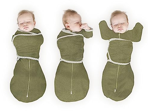SwaddleDesigns 6-in-1 Omni Pucksack Baby, Pucktuch & Puckschlafsack 0–3 Monate, Baby Schlafsack für Neugeborene mit Arme-nach-Oben-Ärmeln
