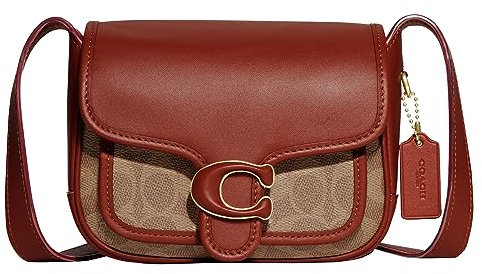 COACH Messenger 19 Signature Tabby Messenger aus beschichtetem Segeltuch, Hellbraun, Hellbrauner Rost, Einheitsgröße