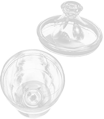 Cabilock Sucrier Pot De Nourriture En Verre Apothicaire Clair Bonbonnière Transparente Plat En Cristal à Facettes Récipients Avec Couvercles Bocaux Chocolat Acrylique Bol à Dessert