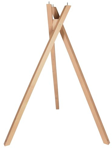 Vogelhausständer Dreibein Ständer Holz Futterhaus Gestell Holzständer Vogelhaus 102cm inkl. Schrauben und Erdnägel Natur