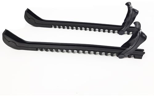 BBTISG 1 Paar Schlittschuh-Schutzhüllen, verstellbar, rutschfest, 35 cm, für Eiskunstlauf, Schwarz