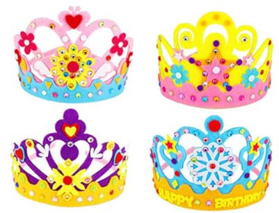 TOYANDONA 6St Tiara für Mädchen Babykrone Babygeschenke Papierhüte Königs- und Königinkrone Mädchenmütze Geschenke für Mädchen Stirnband-Set werkzeug Prinzessin Kopfbedeckung Hut Suite Kind