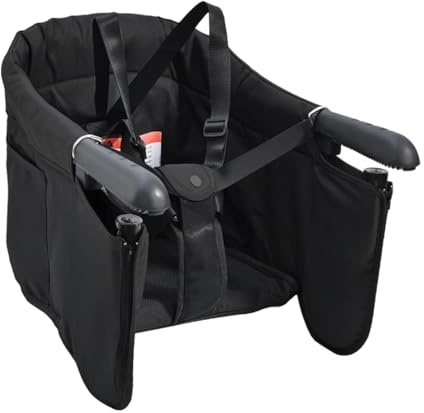 Monozoz Hochstuhl mit Haken für Babys, Baby-Sitzerhöhung mit Sicherheitsgurten, Tischhochstuhl, zum Anklippen, zusammenklappbarer Baby-Futtersitz für Esstisch